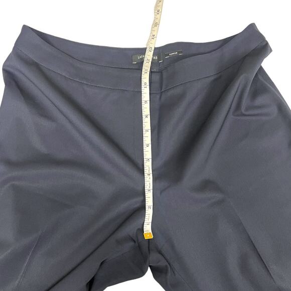 Lafayette 148 Pants Barrow Navy Blue Straight Leg Women's 14 Wool Blend Career - Picture 4 of 9